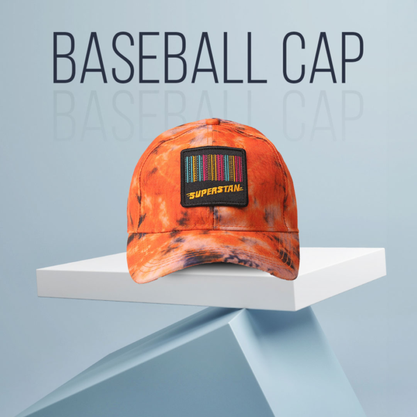 Printed superdyed baseball cap for men and women with adjustable strap