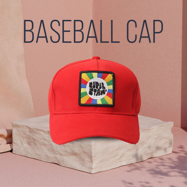 Red Baseball cap for men and women with adjustable strap